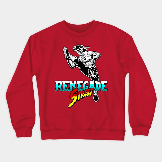 Renegade Street 8 Bit Art Crewneck Sweatshirt by 8 Fists of Tees